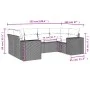 Garden sofa set with cushions 6 pieces beige synthetic rattan by , Garden sets - Ref: Foro24-3222978, Price: 404,93 €, Discou...