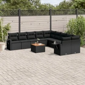 11-piece garden sofa set and black synthetic rattan cushions by , Modular outdoor sofas - Ref: Foro24-3224753, Price: 715,94 ...