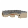 12-teiliges Gartensofa-Set und braune synthetische Rattankissen von , Modulare Sofas für den Außenbereich - Ref: Foro24-32248...