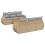 7-piece garden sofa set and beige synthetic rattan cushions by , Garden sets - Ref: Foro24-3224897, Price: 499,77 €, Discount: %