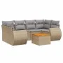 7-piece garden sofa set and beige synthetic rattan cushions by , Garden sets - Ref: Foro24-3224904, Price: 453,53 €, Discount: %