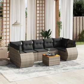 8-teiliges Gartensofa-Set und graue synthetische Rattankissen von , Gartensets - Ref: Foro24-3224919, Preis: 507,45 €, Rabatt: %