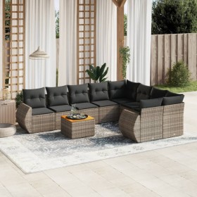 9-teiliges Gartenmöbel-Set und graue synthetische Rattankissen von , Gartensets - Ref: Foro24-3224933, Preis: 553,89 €, Rabat...