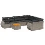 9-teiliges Gartenmöbel-Set und graue synthetische Rattankissen von , Gartensets - Ref: Foro24-3224933, Preis: 560,84 €, Rabat...