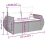 9-teiliges Gartenmöbel-Set und graue synthetische Rattankissen von , Gartensets - Ref: Foro24-3224933, Preis: 553,89 €, Rabat...