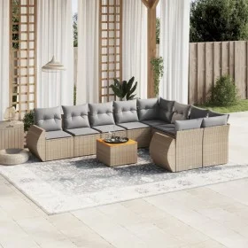 Garden sofa set with beige cushions 10 pieces synthetic rattan by , Garden sets - Ref: Foro24-3225163, Price: 622,01 €, Disco...