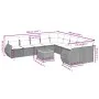 11-teiliges Gartensofa-Set und schwarze synthetische Rattankissen von , Gartensets - Ref: Foro24-3225194, Preis: 733,30 €, Ra...