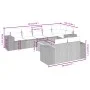 9-teiliges Gartenmöbel-Set und graue synthetische Rattankissen von , Gartensets - Ref: Foro24-3225535, Preis: 605,16 €, Rabat...