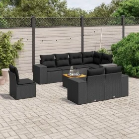 8-teiliges Gartensofa-Set und schwarze synthetische Rattankissen von , Gartensets - Ref: Foro24-3225537, Preis: 708,01 €, Rab...