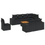 8-teiliges Gartensofa-Set und schwarze synthetische Rattankissen von , Gartensets - Ref: Foro24-3225537, Preis: 663,89 €, Rab...