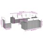 8-teiliges Gartensofa-Set und schwarze synthetische Rattankissen von , Gartensets - Ref: Foro24-3225537, Preis: 663,89 €, Rab...