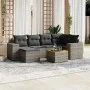 7-piece garden sofa set with gray PE rattan cushions by , Garden sets - Ref: Foro24-3225549, Price: 422,08 €, Discount: %