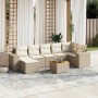 Gartensofa-Set mit beigen Kissen 8 Stück PE-Rattan von , Gartensets - Ref: Foro24-3225554, Preis: 509,48 €, Rabatt: %