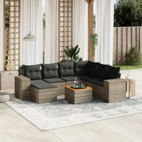 8-piece garden sofa set and gray synthetic rattan cushions by , Garden sets - Ref: Foro24-3225563, Price: 481,08 €, Discount: %
