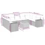 Gartensofa-Set mit beigen Kissen, 10-teilig, synthetisches Rattan von , Gartensets - Ref: Foro24-3225589, Preis: 678,43 €, Ra...