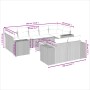 Gartensofa-Set 10-teilig mit schwarzen synthetischen Rattankissen von , Gartensets - Ref: Foro24-3225594, Preis: 543,23 €, Ra...