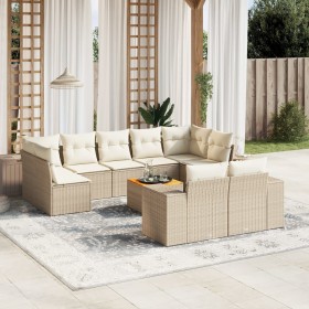 Garden sofa set with beige cushions 10 pieces synthetic rattan by , Garden sets - Ref: Foro24-3225596, Price: 652,12 €, Disco...