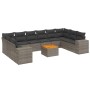 11-piece garden sofa set and gray synthetic rattan cushions by , Garden sets - Ref: Foro24-3225619, Price: 652,52 €, Discount: %