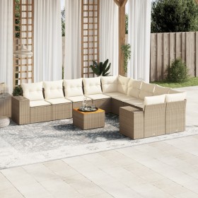 11-teiliges Gartensofa-Set mit beigen synthetischen Rattankissen von , Gartensets - Ref: Foro24-3225638, Preis: 699,34 €, Rab...