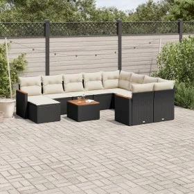 11-teiliges Gartensofa-Set und schwarze synthetische Rattankissen von , Gartensets - Ref: Foro24-3226560, Preis: 605,38 €, Ra...