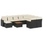 Set de sofás de jardín 11 pzas y cojines ratán sintético negro de , Conjuntos de jardín - Ref: Foro24-3226560, Precio: 605,38...