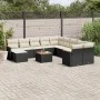 Gartensofa-Set 12-teilig mit schwarzen synthetischen Rattankissen von , Gartensets - Ref: Foro24-3226574, Preis: 669,84 €, Ra...