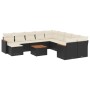 Gartensofa-Set 12-teilig mit schwarzen synthetischen Rattankissen von , Gartensets - Ref: Foro24-3226574, Preis: 624,76 €, Ra...