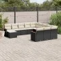 Set de sofás de jardín 12 piezas cojines ratán sintético negro de , Conjuntos de jardín - Ref: Foro24-3226581, Precio: 685,99...