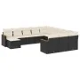 Set de sofás de jardín 12 piezas cojines ratán sintético negro de , Conjuntos de jardín - Ref: Foro24-3226581, Precio: 685,99...