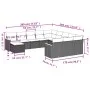 Gartensofa-Set 12-teilig mit schwarzen synthetischen Rattankissen von , Gartensets - Ref: Foro24-3226581, Preis: 685,99 €, Ra...