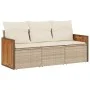 Gartensofa-Set mit beigen Kissen, 3-teilig, PE-Rattan von , Gartensets - Ref: Foro24-3227437, Preis: 224,42 €, Rabatt: %