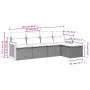 Garden sofa set with cushions 5 pieces beige synthetic rattan by , Garden sets - Ref: Foro24-3227598, Price: 329,29 €, Discou...
