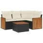 5-teiliges Gartenmöbel-Set und schwarze synthetische Rattankissen von , Gartensets - Ref: Foro24-3227617, Preis: 312,02 €, Ra...