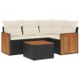 5-teiliges Gartenmöbel-Set und schwarze synthetische Rattankissen von , Gartensets - Ref: Foro24-3227617, Preis: 300,53 €, Ra...