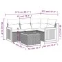 5-teiliges Gartenmöbel-Set und schwarze synthetische Rattankissen von , Gartensets - Ref: Foro24-3227617, Preis: 312,02 €, Ra...
