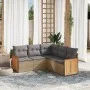 Gartensofa-Set mit Kissen, 5-teilig, beiges synthetisches Rattan von , Gartensets - Ref: Foro24-3227641, Preis: 343,13 €, Rab...