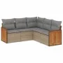 Gartensofa-Set mit Kissen, 5-teilig, beiges synthetisches Rattan von , Gartensets - Ref: Foro24-3227641, Preis: 343,13 €, Rab...