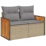 Gartensofa-Set mit Kissen, 5-teilig, beiges synthetisches Rattan von , Gartensets - Ref: Foro24-3227641, Preis: 343,13 €, Rab...