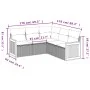 Gartensofa-Set mit Kissen, 5-teilig, beiges synthetisches Rattan von , Gartensets - Ref: Foro24-3227641, Preis: 343,13 €, Rab...