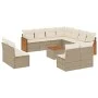 12-teiliges Gartensofa-Set und braune synthetische Rattankissen von , Gartensets - Ref: Foro24-3227773, Preis: 770,27 €, Raba...