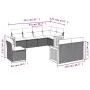 8-piece garden sofa set and black synthetic rattan cushions by , Garden sets - Ref: Foro24-3227840, Price: 551,41 €, Discount: %
