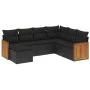 7-piece garden dining set and black synthetic rattan cushions by , Garden sets - Ref: Foro24-3227882, Price: 443,95 €, Discou...