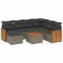Set de sofás de jardín 8 pzas y cojines ratán sintético gris de , Conjuntos de jardín - Ref: Foro24-3227894, Precio: 466,32 €...