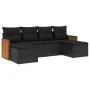6-teiliges Gartensofa-Set und schwarze synthetische Rattankissen von , Gartensets - Ref: Foro24-3227896, Preis: 343,94 €, Rab...