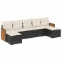 7-piece garden dining set and black synthetic rattan cushions by , Garden sets - Ref: Foro24-3227911, Price: 380,65 €, Discou...