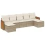 7-teiliges Gartensofa-Set und beigefarbene synthetische Rattankissen von , Gartensets - Ref: Foro24-3227913, Preis: 427,51 €,...