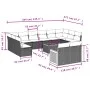 Garden sofa and cushion set 13 pieces black synthetic rattan by , Garden sets - Ref: Foro24-3228127, Price: 828,29 €, Discoun...