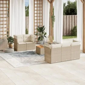 Garden sofa set with cushions 6 pieces beige synthetic rattan by , Garden sets - Ref: Foro24-3255813, Price: 408,52 €, Discou...