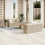 Garden sofa set with cushions 6 pieces beige synthetic rattan by , Garden sets - Ref: Foro24-3255813, Price: 407,90 €, Discou...