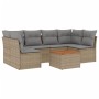 Garden sofa set with beige cushions mix 7 pieces PE rattan by , Garden sets - Ref: Foro24-3255891, Price: 432,68 €, Discount: %